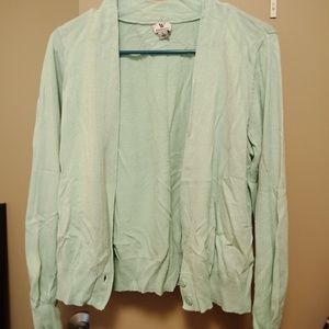 Mint Green Long Sleeved Cardigan